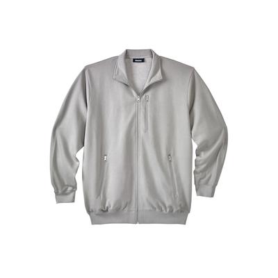 Men's Big & Tall Full-Zip Fleece Jacket by KingSize in Grey (Size XL)