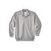 Men's Big & Tall Full-Zip Fleece Jacket by KingSize in Grey (Size 4XL)