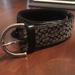Coach Accessories | Authentic Coach Belt Medium 38 Inch Made A Extra Hole In Belt Barely Noticeable | Color: Black/Gray | Size: Medium 38 Inches