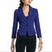 Anthropologie Jackets & Coats | Cartonnier For Anthro, Knit Striped Black & Blue Tailored, Fitted Blazer | Color: Black/Blue | Size: S