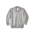 Men's Big & Tall Full-Zip Fleece Jacket by KingSize in Grey (Size 5XL)