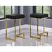 Best Master Furniture Synthetic Leather Gold Counter Height Stool (Set of 2)