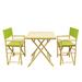 Bamboo Set Of 2 Director Chairs And 1 Square Bamboo Table