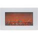 Cambridge CAM30WMEF-2WHT Callisto 30 In. Wall-Mount Electric Fireplace with White Flat-Panel and Realistic Log Display