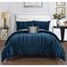 Chic Home Kerk 4 Piece Comforter Set Crinkle Crushed Velvet Bedding