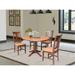 36" Round Dining Table with 12" Leaf and 4 San Remo Chairs - 5 Piece Set