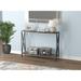 Console Table 39.5L Dark Taupe 1 Shelf Black Metal - 39'5' x 9' x 29'