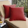 Darby Home Co Basilia Outdoor Square Pillow Cover & Insert Eco-Fill/Polyester/Polyfill/Sunbrella® in Red | 16 H x 16 W x 6 D in | Wayfair