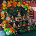 MMTX 59 Piece Jungle Birthday w/ Latex Balloons Decoration Kit in Green | 7.5 W x 1.2 D in | Wayfair ZLNQ0001