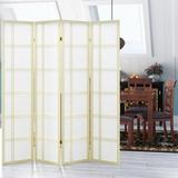 Winston Porter Keitez 69" W x 70" H Rice Paper Folding Room Divider Heavy Duty Rice Paper/Wood in Brown | 70 H x 69 W x 1 D in | Wayfair