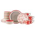 Baum Couleur 16 Piece Dinnerware Set Ceramic/Earthenware/Stoneware in Red | Wayfair COUL16R