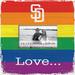 San Diego Padres 10'' x Love Pride Frame