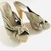 Nine West Shoes | !Nyop! Nine West Knotted Strap Heels - Womens 7.5 | Color: Gray/Tan | Size: 7.5