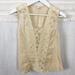 Anthropologie Tops | Anthropologie Tiny Silk Nude Lace Front Tank Top S | Color: Cream/Tan | Size: S