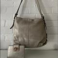 Coach Bags | Coach-Silver Metallic Pebbled Leather Hobo Bag | Color: Pink/Silver | Size: Os