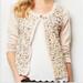 Anthropologie Sweaters | Anthropologie Postmark Paillette Beaded Cardigan | Color: Cream/Pink | Size: Xs