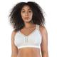 Parfait Dalis Women's Full Figure Sleep Bra Wire Free Bralette Style P5641-Pearl White-80G