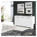 Mobile credenza buffet moderno soggiorno salotto camera letto bianco 144 x 42 x 80 cm 006620A