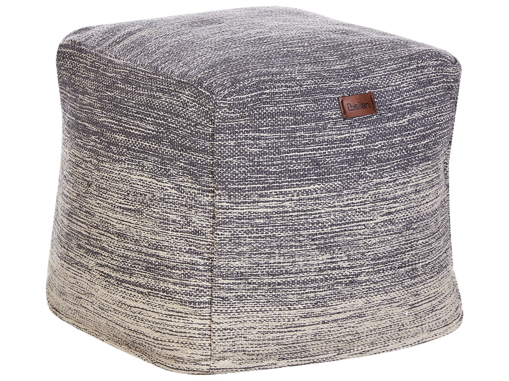 Pouf en tissu gris 40x40cm