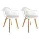 Lot de 2 fauteuils assises blanches