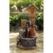 Birdhouse and Dog Water Fountain