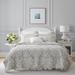 Laura Ashley Rowland Cotton Reversible Grey Quilt Set