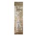 Shahbanu Rugs Brown Abstract Design Wool and Silk Hi-Low Pile Denser Weave Hand Knotted Runner Oriental Rug (2'6" x 10'0")