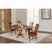 36" Round Dining Table with 12" Leaf and 4 San Remo Chairs - 5 Piece Set