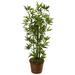 Nearly Natural 4-foot Bamboo Tree in Coiled Rope Planter