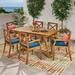 Mesa Outdoor 7-Piece Acacia Wood Dining Set by Christopher Knight Home