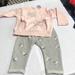 Disney Matching Sets | Disney Sweatsuit Outfit | Color: Gray/Pink | Size: 6-9mb