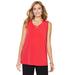 Plus Size Women's Crisscross Timeless Tunic Tank by Catherines in Cayenne (Size 2X)