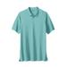 Men's Big & Tall Longer-Length Shrink-Less™ Piqué Polo Shirt by KingSize in Blue Green (Size 7XL)
