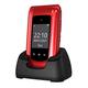 uleway Big Button Mobile Phone for Elderly, Pay As You Go Flip Cell Phone, Unlocked Senior Mobile Phone with SOS Emergency Button, Charging Dock, 1000mAh Battery (Red)
