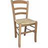 Okaffarefatto - Stuhl Modell Paesana mit Sitzflche aus hellem Nussbaum-Stroh