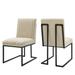 Indulge Channel Tufted Fabric Dining Chairs - Set of 2 - N/A