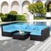 Outsunny 7-Piece Outdoor Wicker Patio Furniture Set