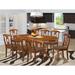 East West Furniture Dining Table Set Includes an Oval Table with Butterfly Leaf and Dining Chairs (Chair Seat Type Options)