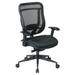 Big and Tall Executive High Back Office Chair with Breathable Mesh Back and Top Grain Genuine Leather Seat