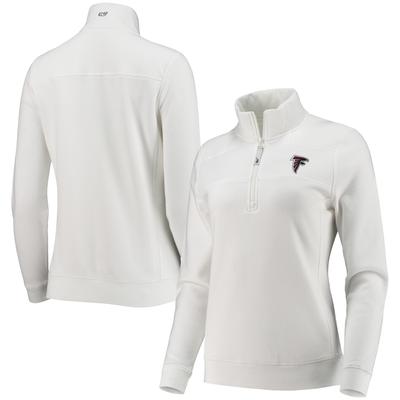 Women's Vineyard Vines White Atlanta Falcons Shep Shirt Quarter-Zip Sweatshirt