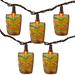 Northlight Seasonal 10-Count Tiki Mask Patio String Lights - 7.25 ft Wire in Brown | 11 H x 108 W x 8 D in | Wayfair NORTHLIGHT YS18889