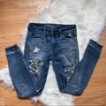 American Eagle Outfitters Pants & Jumpsuits | American Eagle Distressed Jegging Skinny Jean | Color: Blue/White | Size: 4