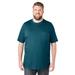 Men's Big & Tall Boulder Creek® Heavyweight Crewneck Pocket T-Shirt by Boulder Creek in Midnight Teal (Size 2XL)