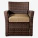 Santiago Chair by BrylaneHome in Brown Taupe Chair w/ free seat cushion