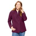 Plus Size Women's Zip-Front Quilted Jacket by Woman Within in Deep Claret (Size L)