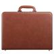 Hard Attache Briefcases for Men & Women/Slim Hard-sided Laptop Brief Case with Combination Locks - Brown