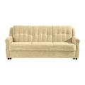 Max Winzer Sofa 3-Sitzer mit Bettfunktion Moldau Microfaser beige