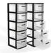 MQ Eclypse 5-Drawer Plastic Storage Unit with Clear Drawers (2 Pack)