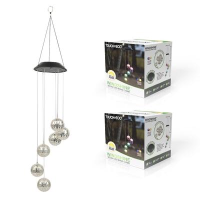 Solar LED Color Changing Metal Orb Wind Chime Mobile (1, 2 or 3 Pack) - Metal Orb