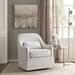 Madison Park Doane Ivory/Black 360 degree Swivel Glider Chair